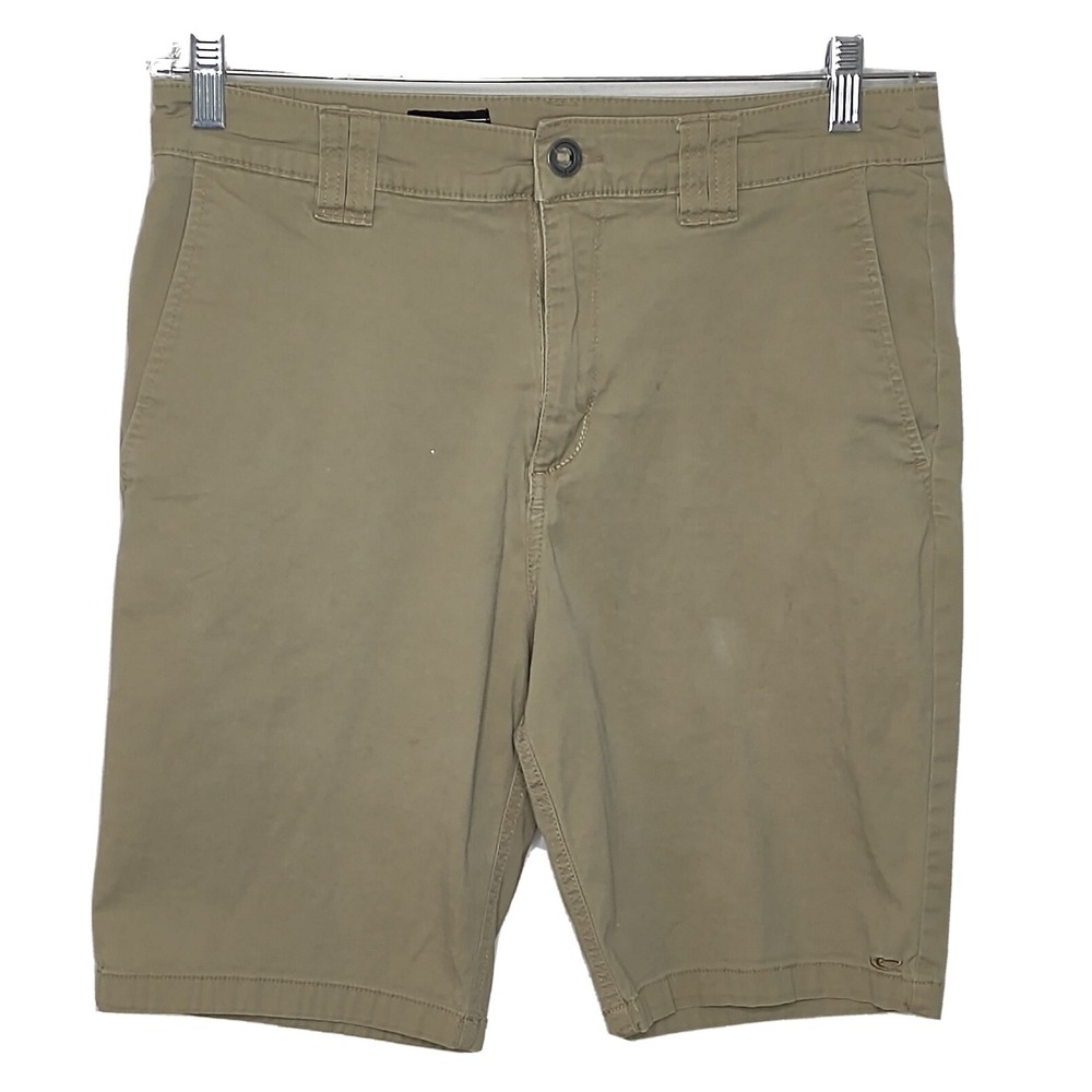 O'Neill Mens Shorts Sz 30 Tan Flat Front Standard Fit 9.5"‎ Inseam Khaki Chinos